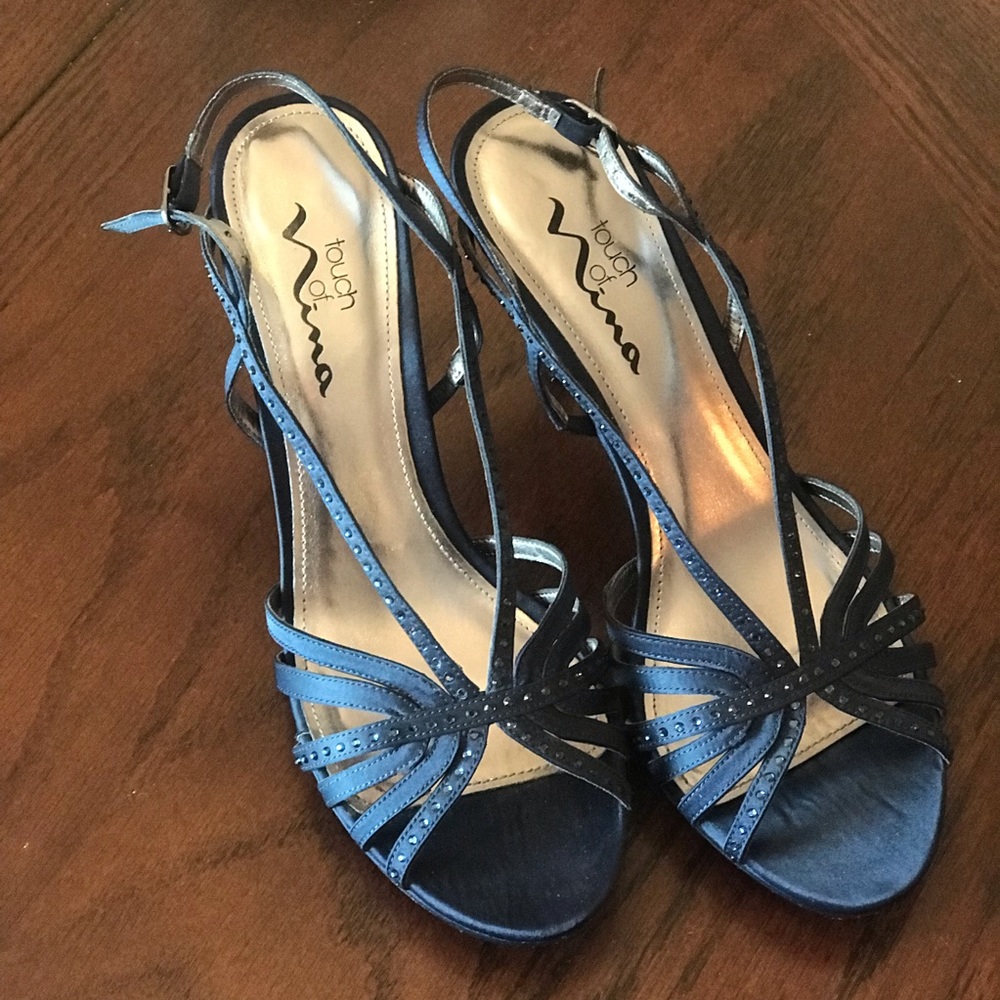 Navy Nina Heels